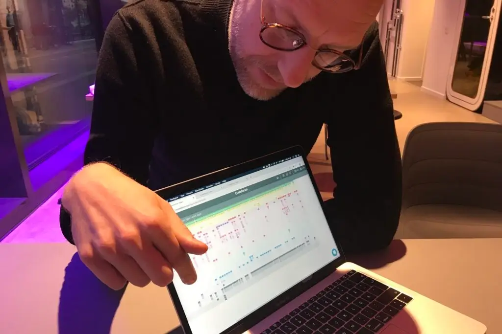 Anders Landström, a senior service designer at service design consultancy Antrop, showing a example oh how they keeping customer journeys alive.